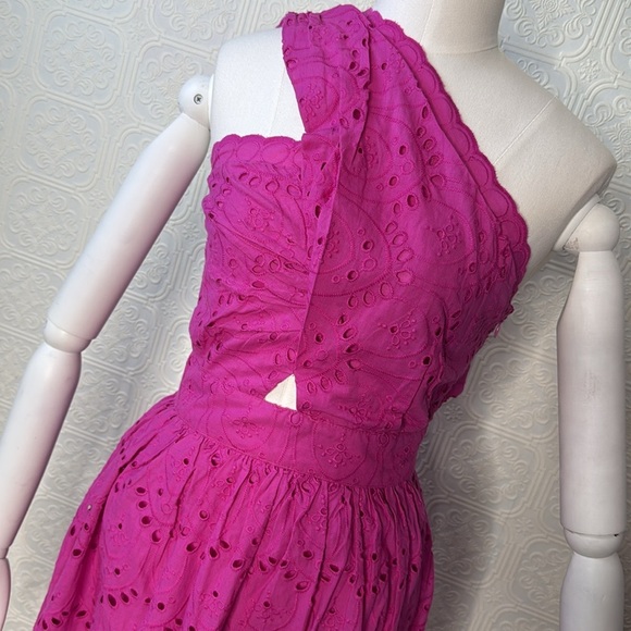 FRENCH CONNECTION
Appelona Cotton One Shoulder Eyelet Dress, Size 2, NWT - Picture 9 of 15